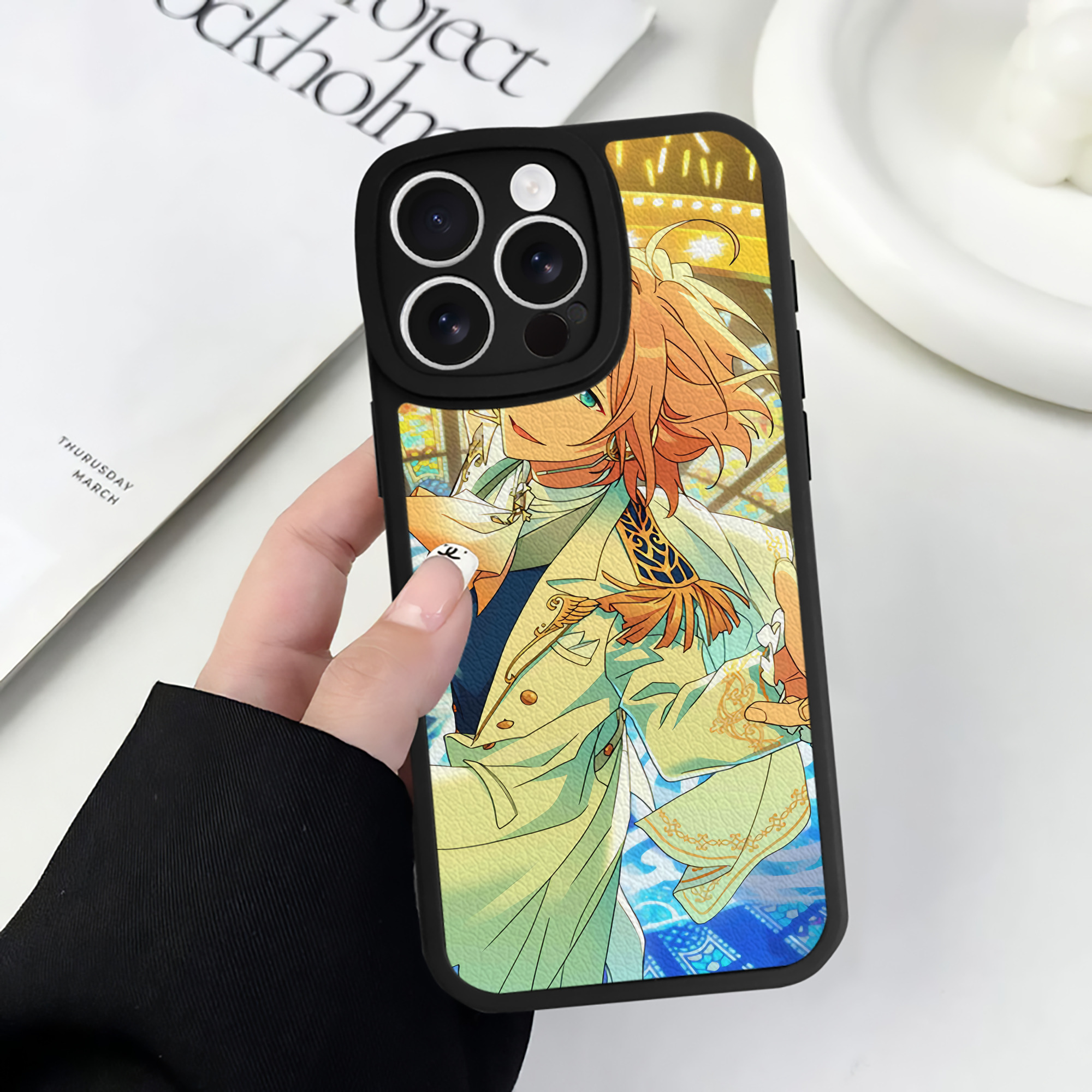 （画像用） あんさんぶるスターズ! Ensemble Stars 【iPhone 16シリーズ対応】シリコンスマホケース（レザー調） 材質：シリコン